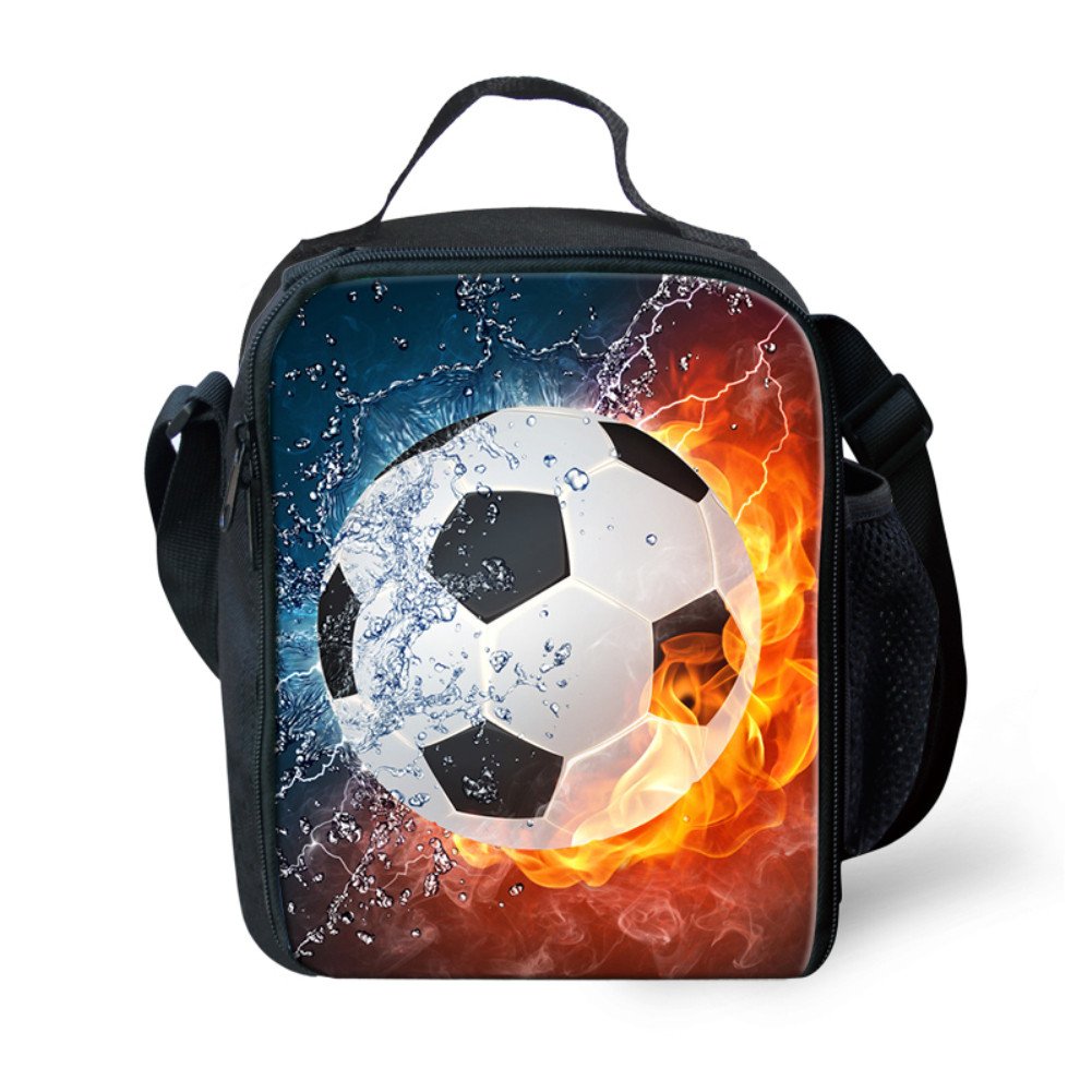 FOR U DESIGNSDesigns4U 3D Soccer Printing Children Lunchbag Thermal Instulated Lunchbox Picnic Food Storage Cooler Box