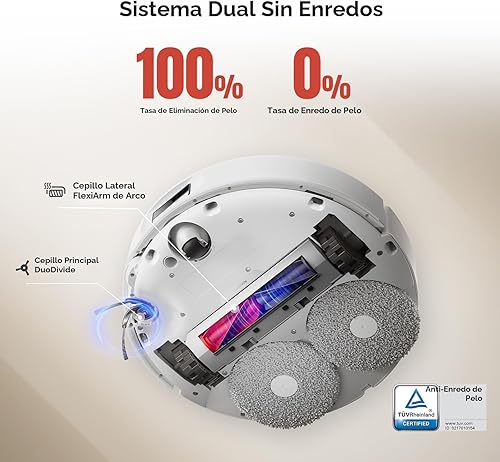 Miniatura 2 de roborock Qrevo - Robot aspirador y trapeador curvo, succión de 18,500 Pa, sin enredos, chasis AdaptiLift, tecnología FlexiArm, lavado de trapeador