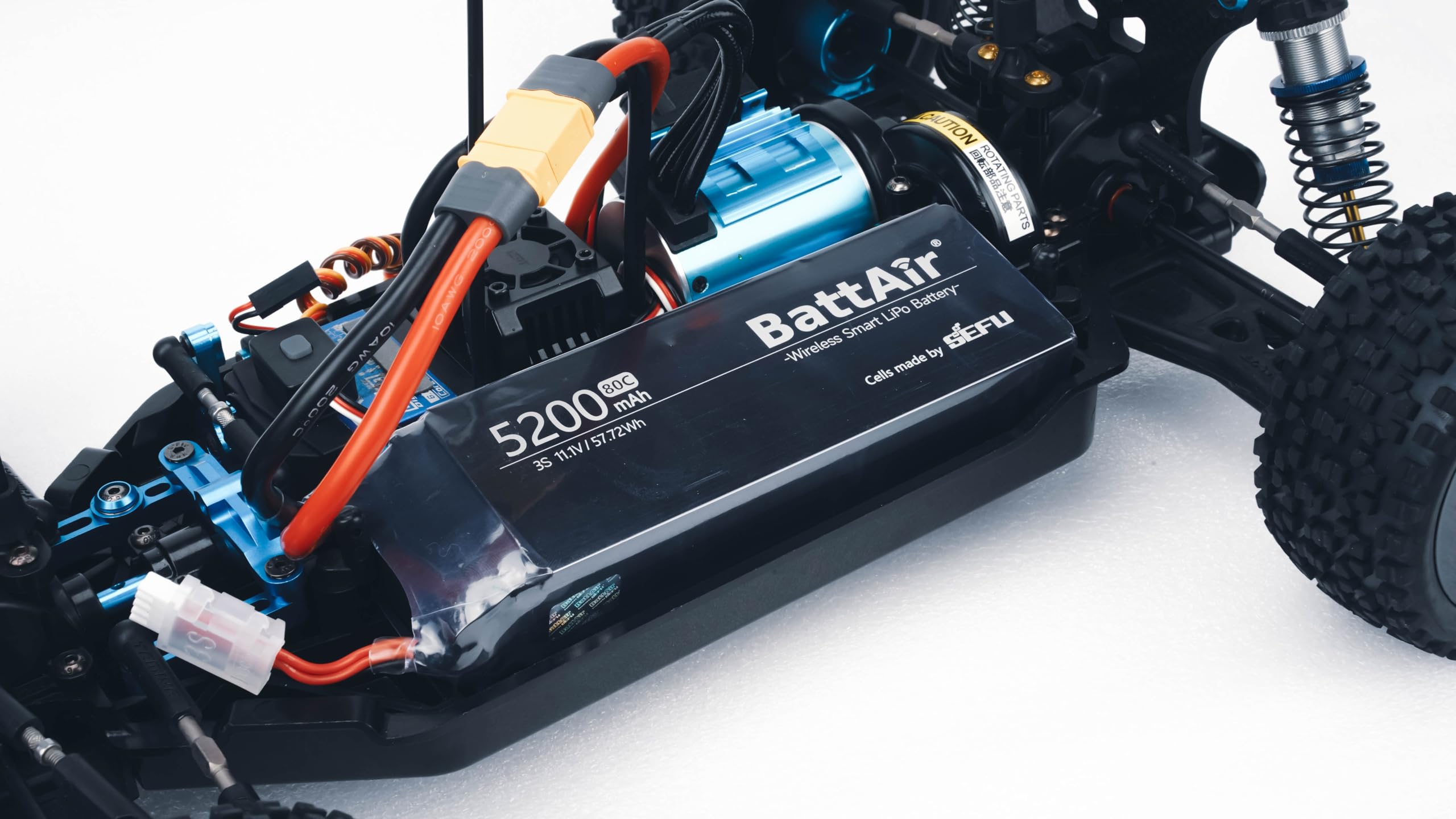 ISDT 11.1V Smart Lipo Akku 3S 5200mAh 80C BattAir Rc Auto Batterie mit XT-60 Stecker Hobby Akkus mit Lipo-Tasche für RC Flugzeug Hubschrauber Plane Boot 1:10,Per Mobiltelefon Bedienbar(2PCS)
