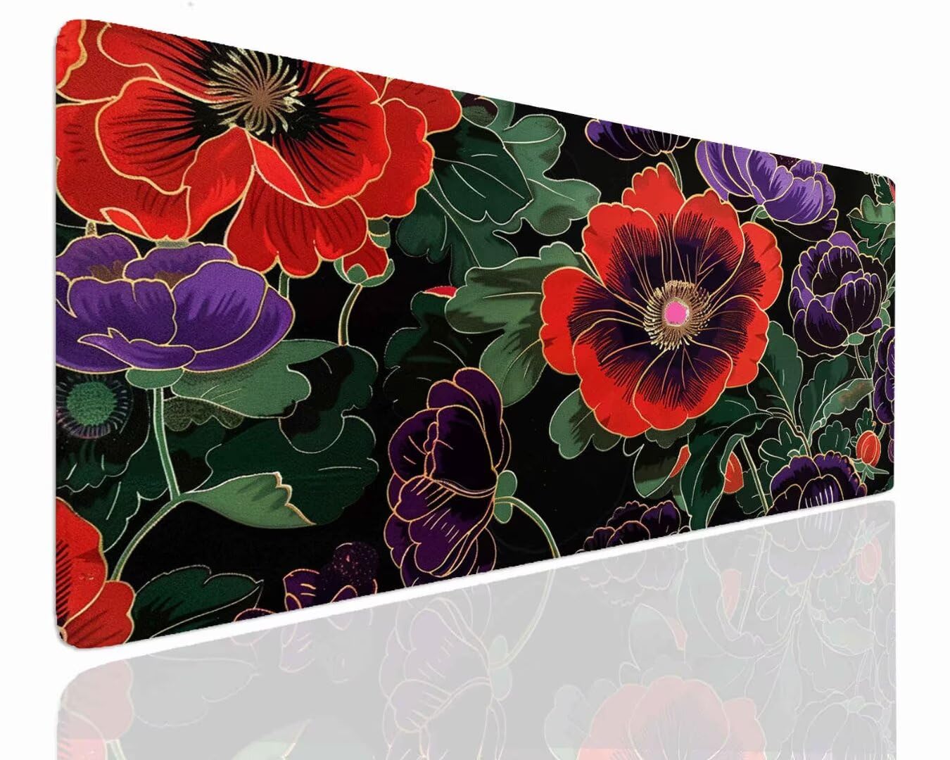 Alfombrilla Ratón XXL Gaming, Alfombrilla Escritorio 900x600x4mm, Mouse Pad Mat XXL Antideslizante, Alfombrilla Raton Base de Goma Tapete Rato Gamer Mousepad XXL para PC, Oficina Garden J-424