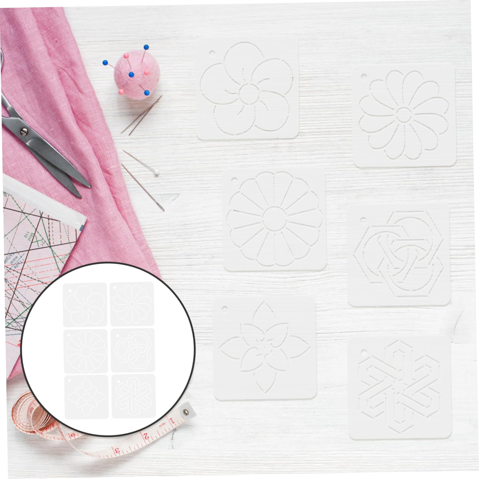 Anneome 18piezas Plantillas De Acolchado Acrílicas Moldes De Costura y Para Manualidades Para Patchwork y Proyectos De Costura
