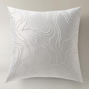 Z Gallerie Noa Bedding Set - Pearl Euro Sham Cover with Hidden Zipper Closure- Set of 2