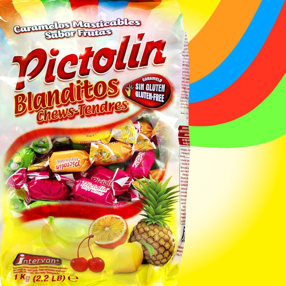 Pictolín Blanditos Caramelos Masticables Sabor Frutas Bolsa 1kg