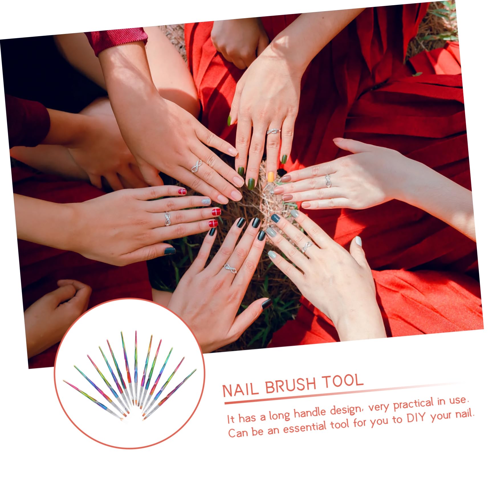 FRCOLOR 36 Pz pennello per unghie pennello per tracciare manicure pennelli per unghie pennelli nail art professionali unghie gel penna per manicure professionale pennarello per unghie rame