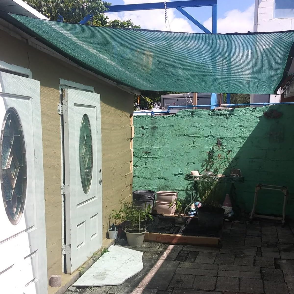 Schattiernetz Zaunblende Sichtschutz Sonnenschutznetz Windschutz Schattier Gewebe Für Balkon Sportplatz Garten Schattierungsnetz Einfacher Zu Hängendes(Size:(4x5) m)