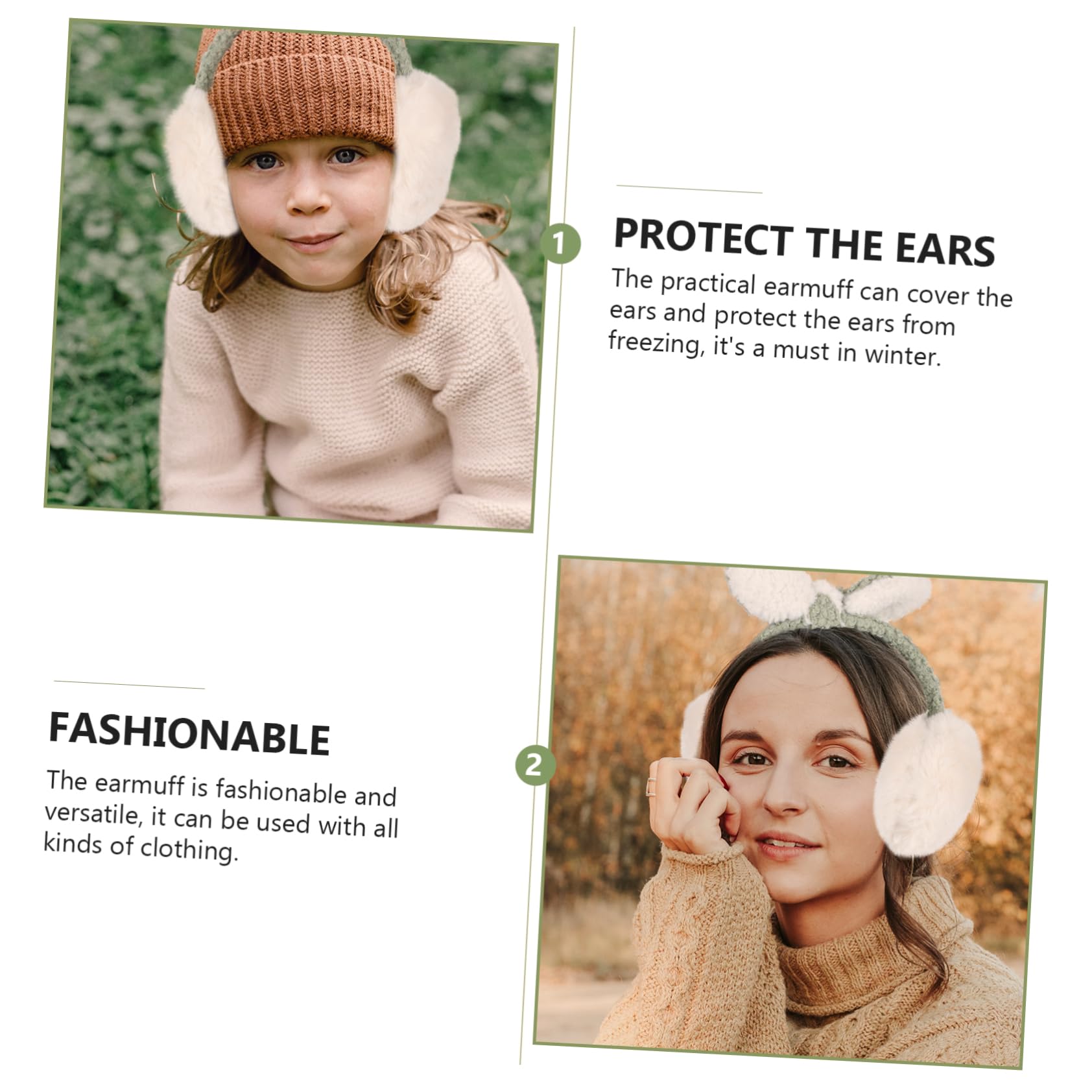 Ipetboom 1Pc Cute Ear Muff for Adults Winter Ear Warmer with Bowknot Design Soft Skin Friendly Ear Cover for Skiing Biking and Outdoor Activities