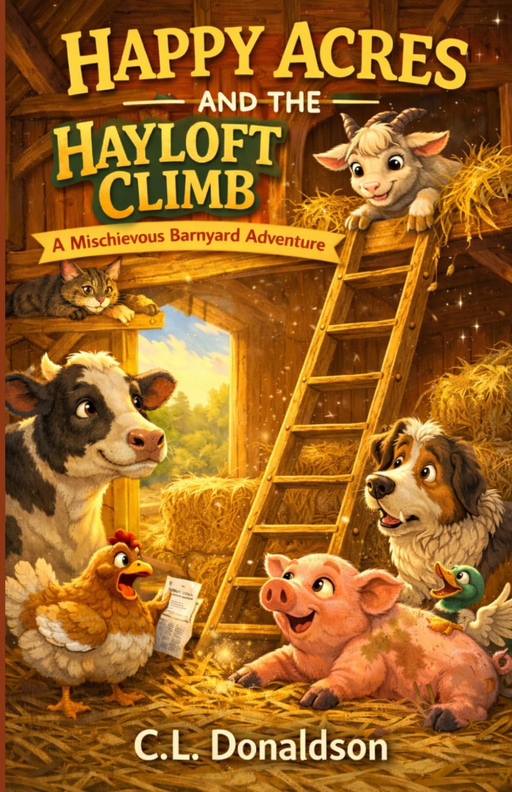 Happy Acres and the Hayloft Climb: A Mischievous Barnyard Adventure (Happy Acres Adventures)