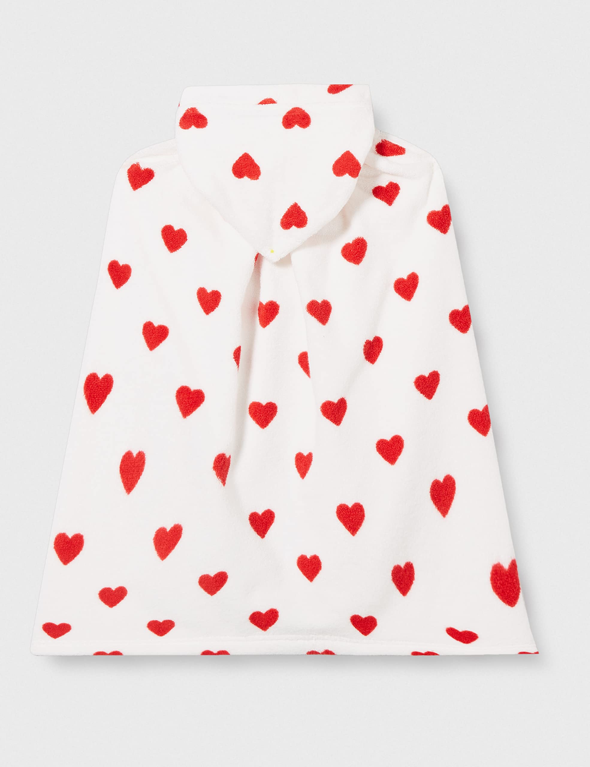 Petit Bateau Cape de bain Mixte bébé, Blanc Marshmallow/Rouge Terkuit, Taille Unique