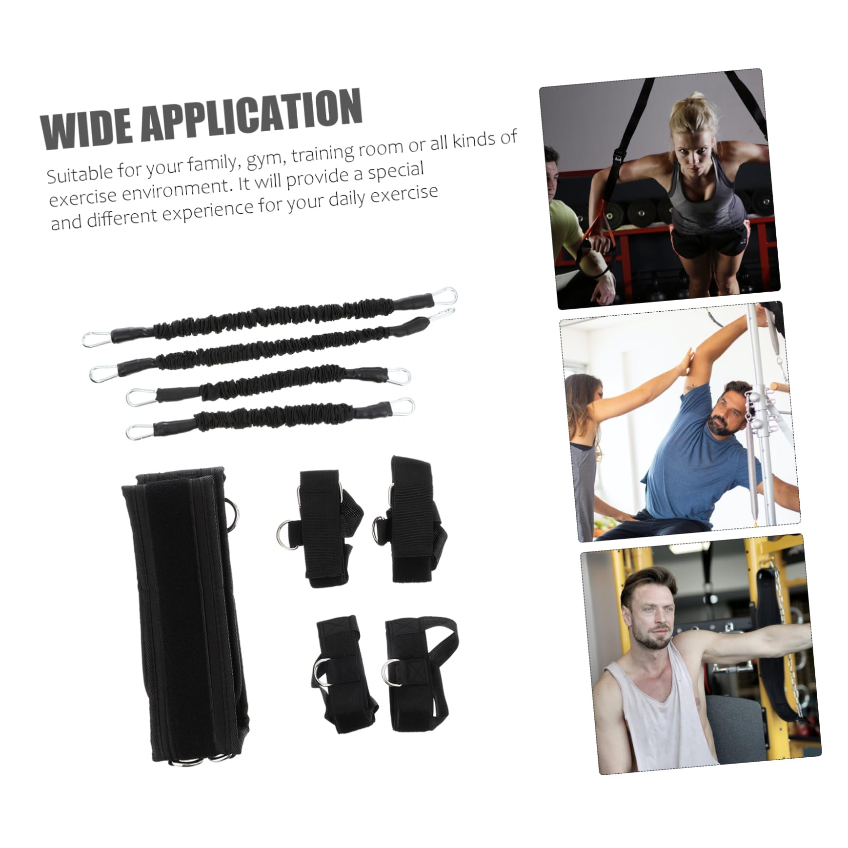 Fitness Widerstandsband Satz 20lbs mit Oxfordstoff und Latexseil