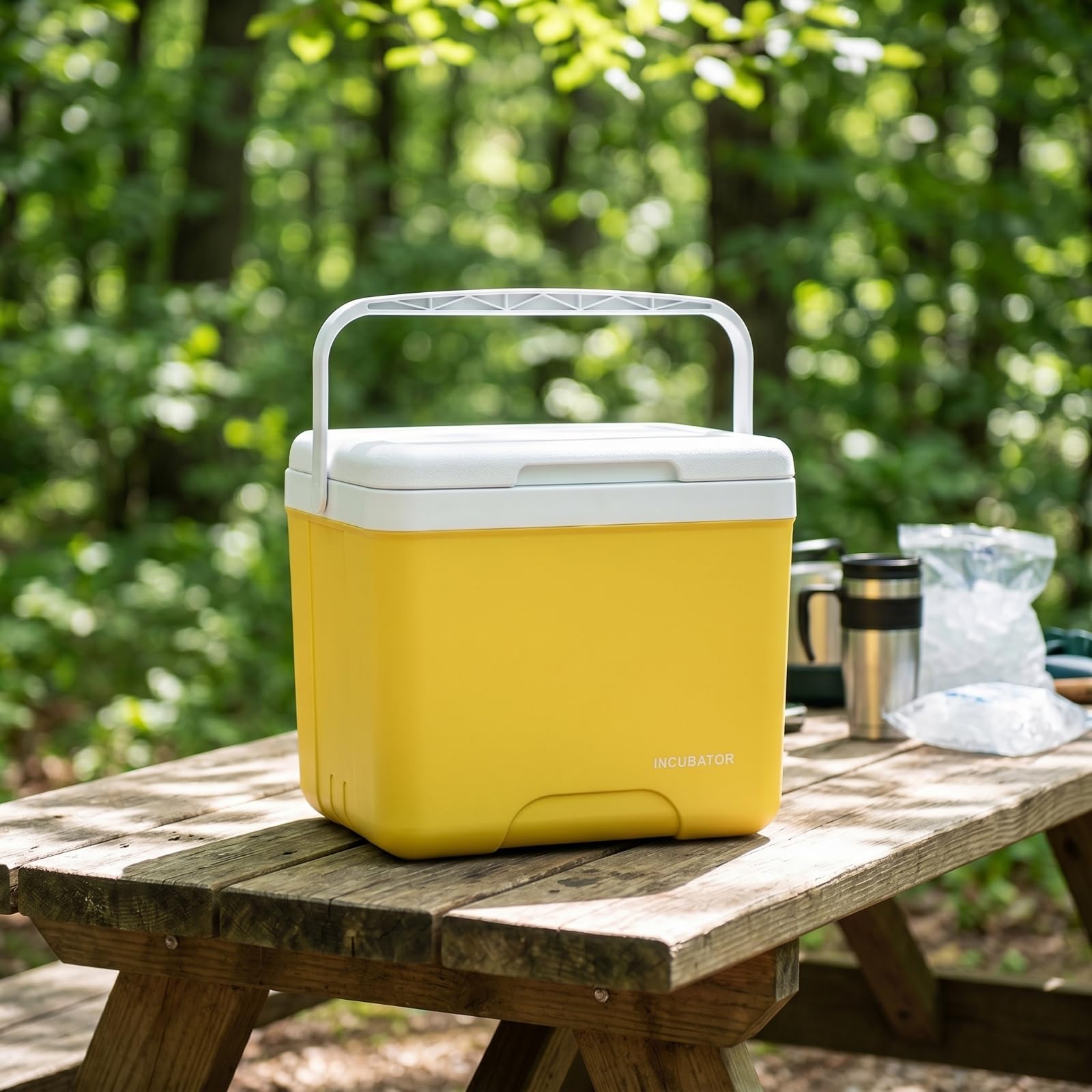 Frigo Portatile Rigido Isolato Borsa Termica Rigida Isolata Contenitore Termico con Coperchio per Viaggiatori, Pescatori, Campeggio