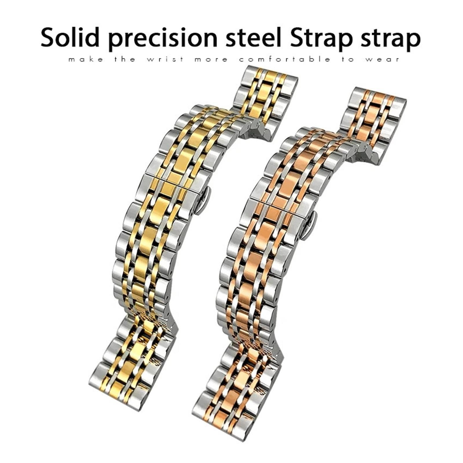 Cinturino curvo SS Seven Bead compatibile con Certina