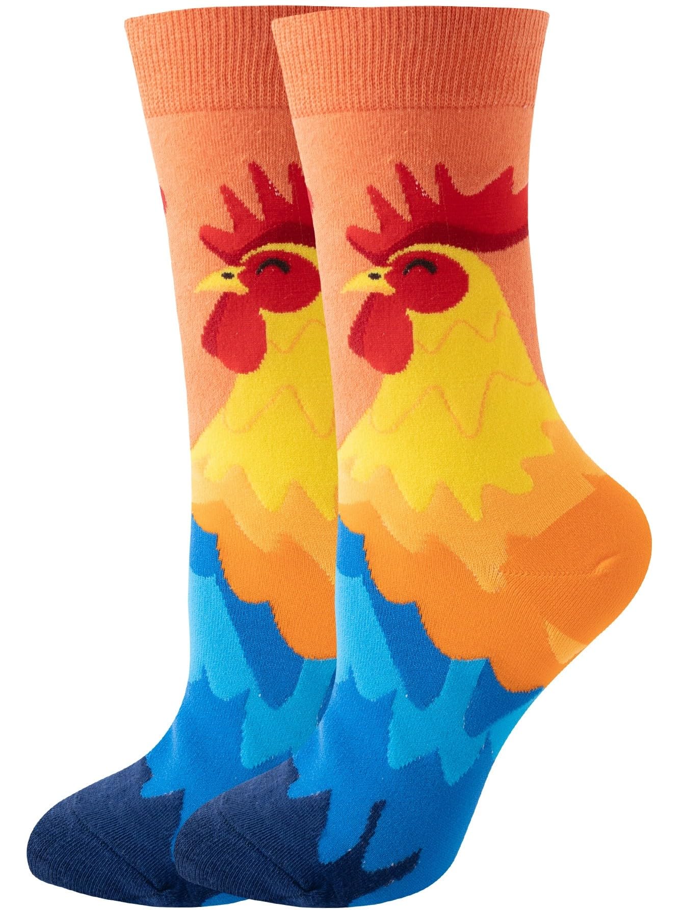 Fun Socks for Women, Rainbow Design,Stocking Stuffers, Size 6-12