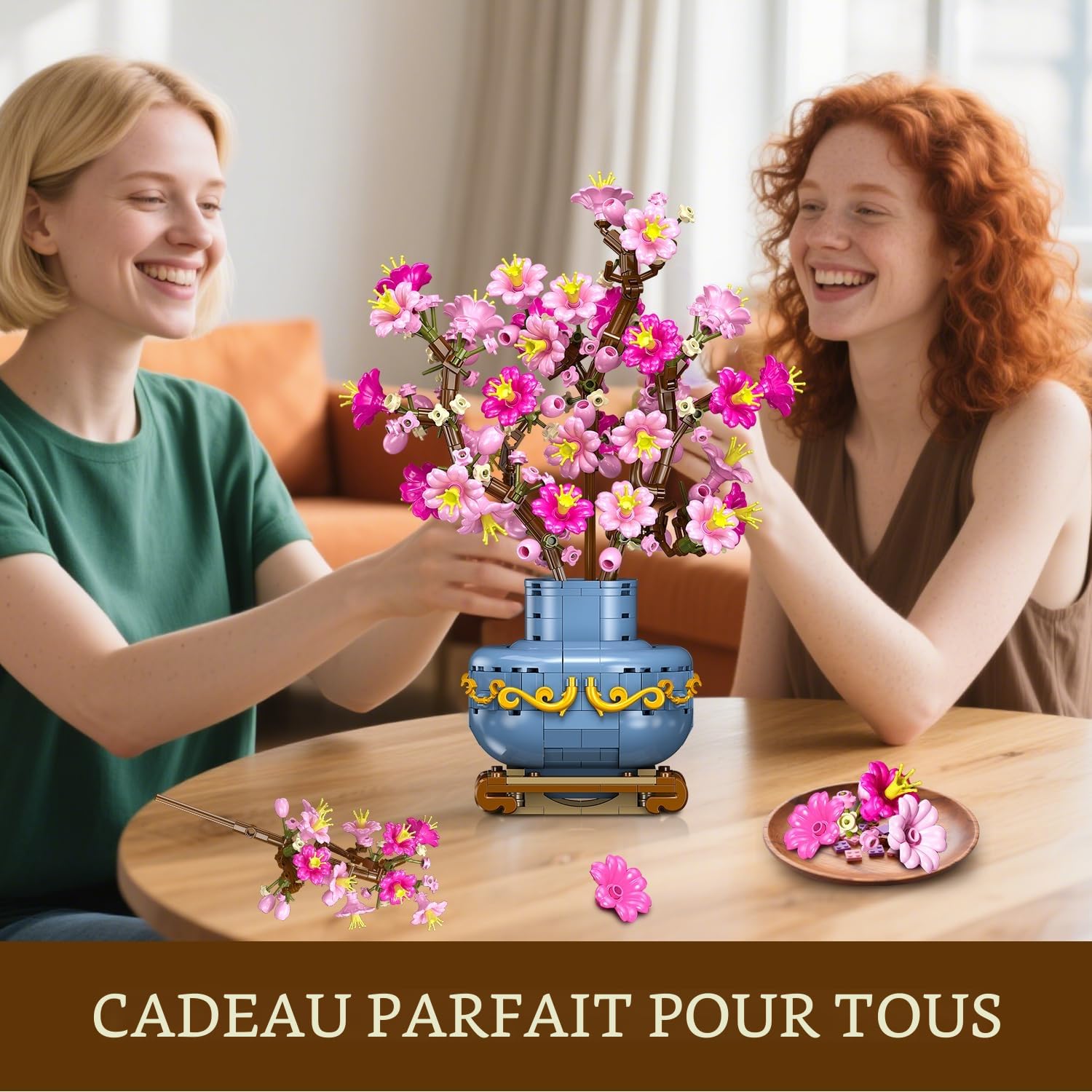 HOGOKIDS Kit de Construction 2-en-1 Bonsaï de Fleurs Cerisier pour 8-12 Ans