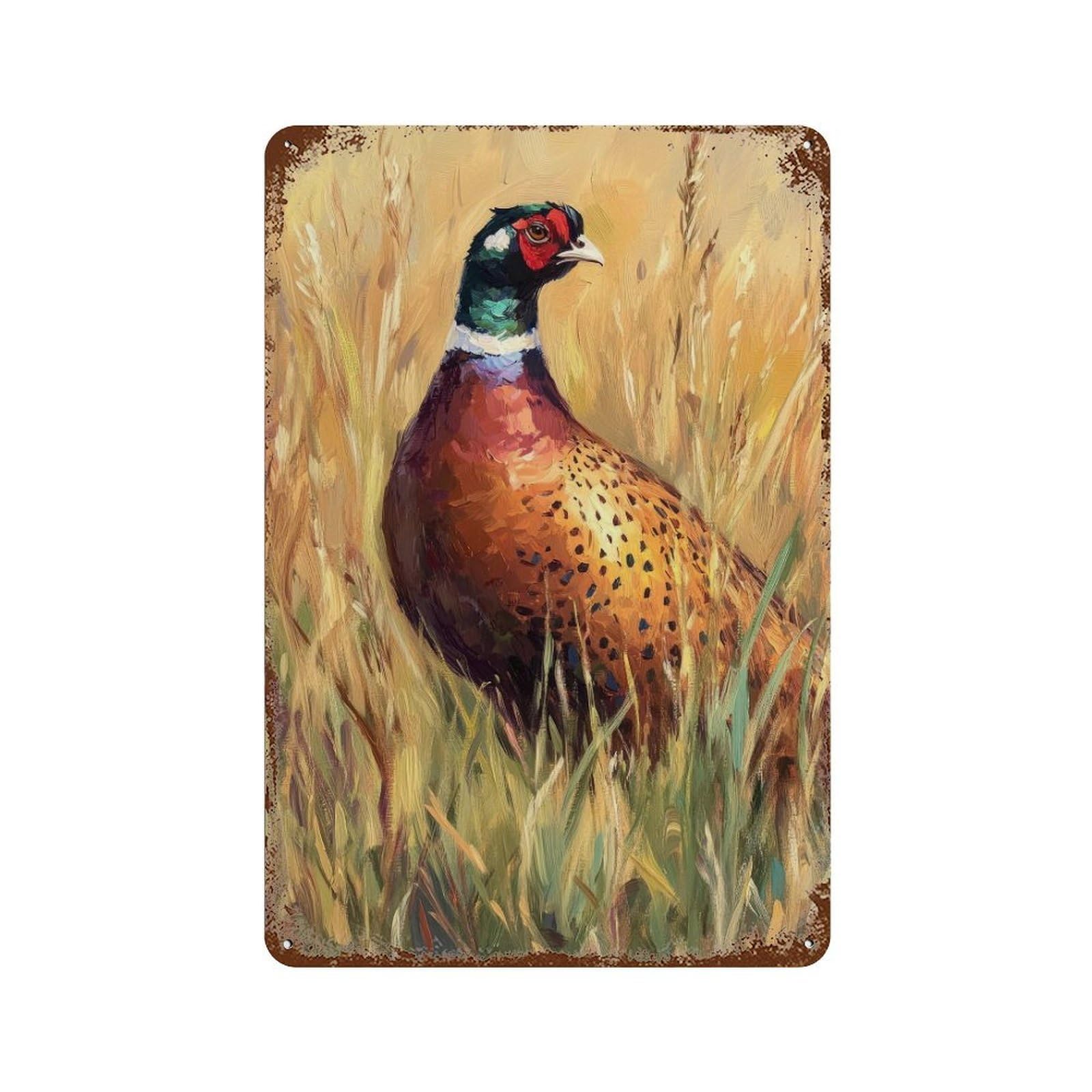 Partridge Cottagecore Decor Dark Academia Enchanted Bird Illustration Vintage Nature Rustic Aesthetic Wall Decor Art Metal Tin Poster Modern Home Decor Art Home Bar Shop Decorations Vintage Sign 30x2
