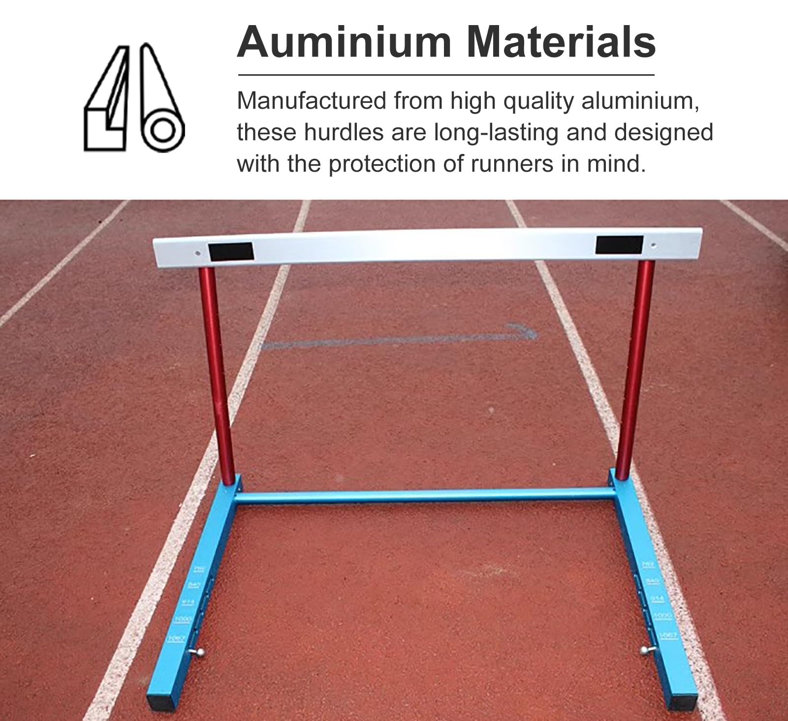 Vallas De Altura Ajustable De Aluminio, Barra De Salto De Pista Y Campo para Entrenamiento De Velocidad De Agilidad, Juego De Postes para Equipos De Práctica Deportiva, Fácil Montaje