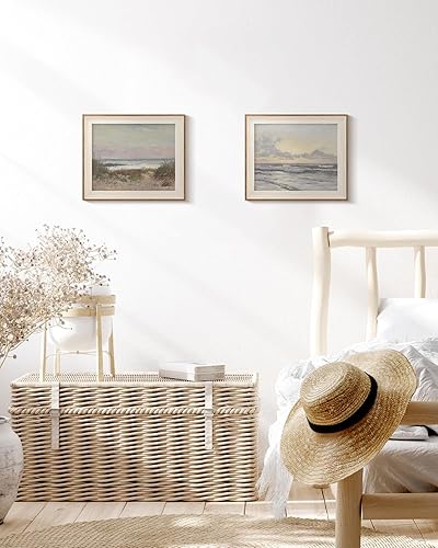 Miniatura 5 de InSimSea Arte de Pared en Lienzo Enmarcado Decoración de Habitación, Imágenes de Paisaje Costero Clásico para Baño Decoraciones de Pared, Arte