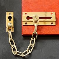 Vista 4 de RZDEAL Cerradura de puerta resistente plateada latón antirrobo de la puerta del guardia de la puerta de la cadena del perno