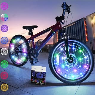 TINANA 2-Pack LED Bike Wheel Lights - Ultra Bright Waterproof Spoke Lights for Night Cycling Safety, Kids & Adults