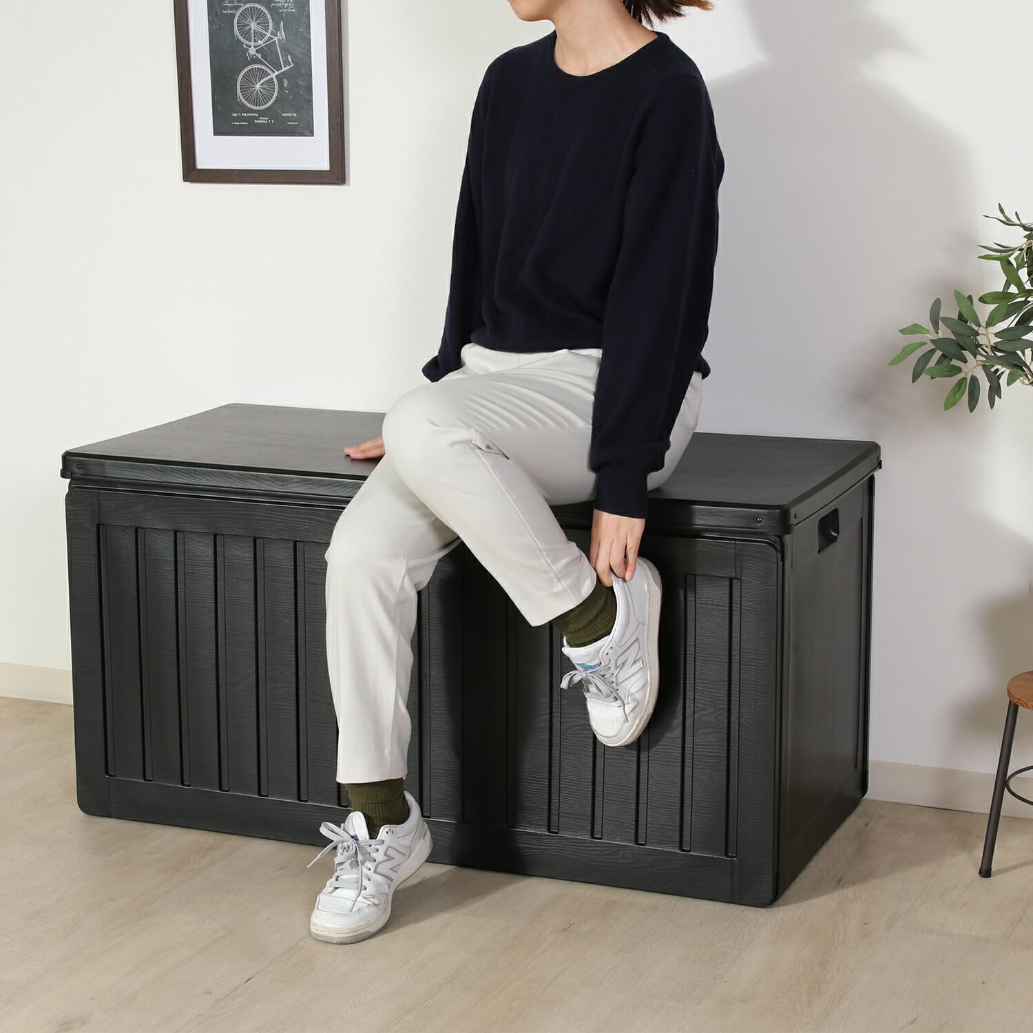 Amazon｜収納BOXﾍﾞﾝﾁ BK 270L (38357) 【1個入】 55253 インテリア