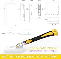 Vista 5 de Cuchillo de precisión, juego de cuchillos de tallado Craft Hobby para arte, pasatiempo, álbum de recortes y escultura, etc. Contiene 2 cuchillos, 20