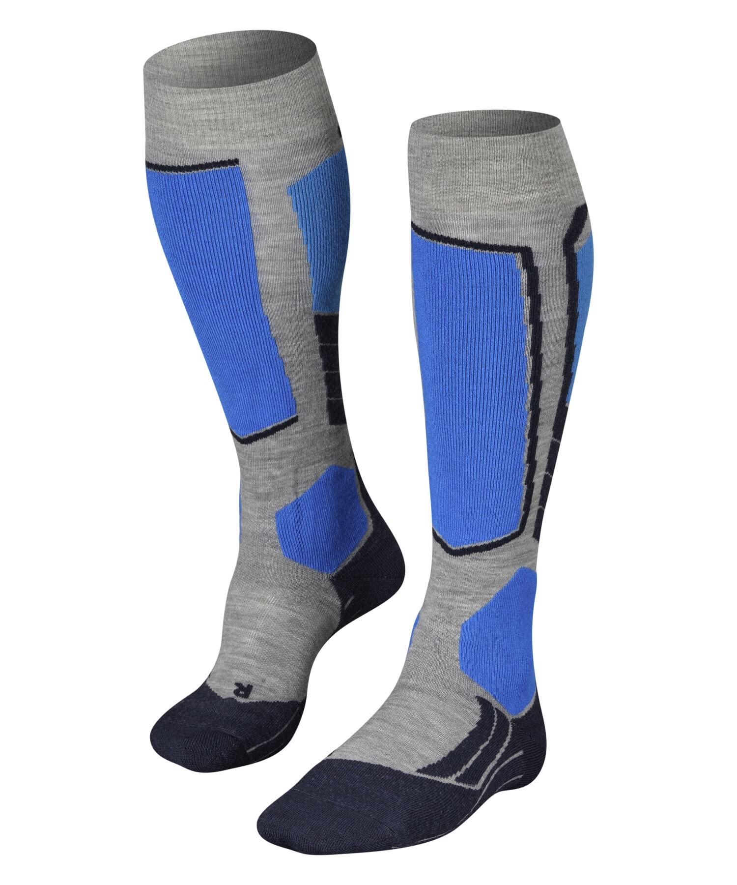 FALKE Mens Sk2 Intermediate M Kh Wool Warm Thick Skiing Socks, Grey Light 3400, 5.5-7.5 EU