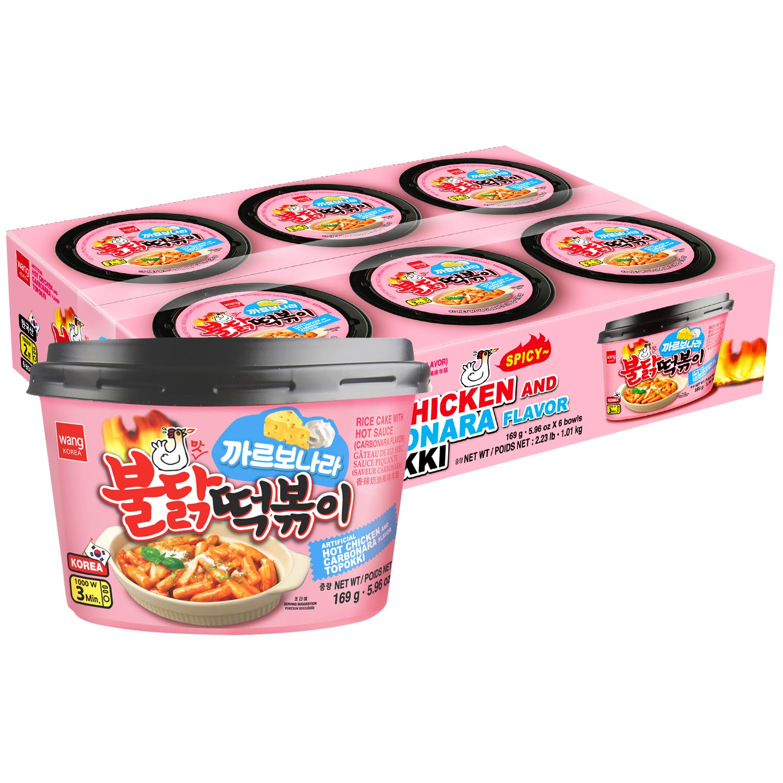 Buldak Carbonara Tteokbokki, Pack of 6