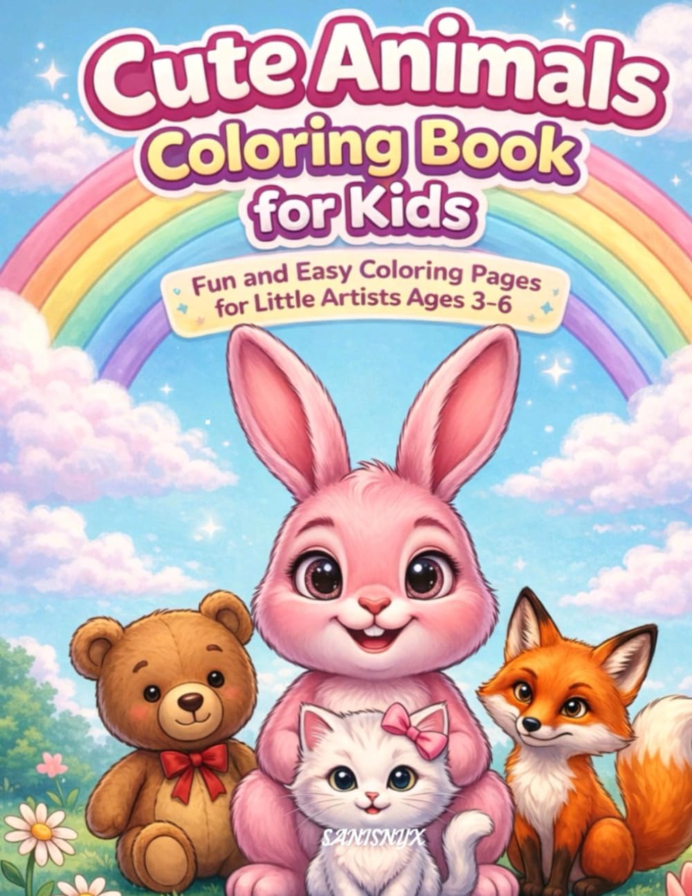 Cute Animals Coloring Book for Kids: Fun and Easy Coloring Pages for Little Artists Ages 3-6