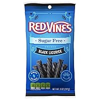 Vista 1 de Sugar Free Red Vines Black Regaliz Twists - Bolsa de 5 onzas