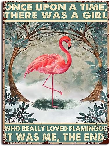 Miniatura 15 de xitangyouyu Decoración de flamenco, letrero de metal de 12.0 x 8.0 pulgadas, divertido letrero retro para mujeres, regalos de flamenco rosa,