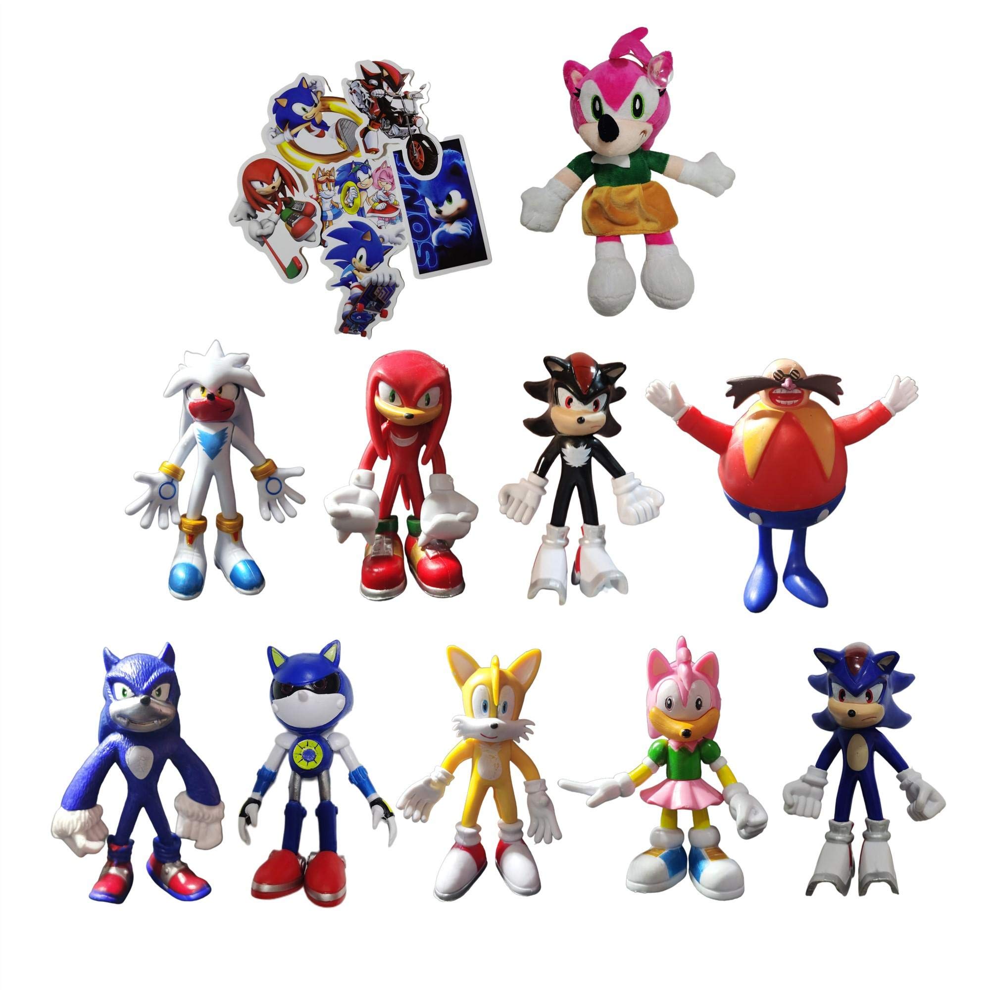 Buy Sonic suit 10pcs/set Sonic plush toy Amy rose sonicshadowsilver