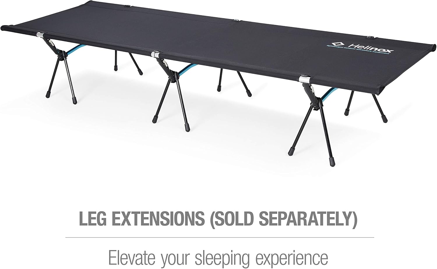 Helinox Cot One Lightweight, Compact, Collapsible, Portable Camping Cot, Long, Black