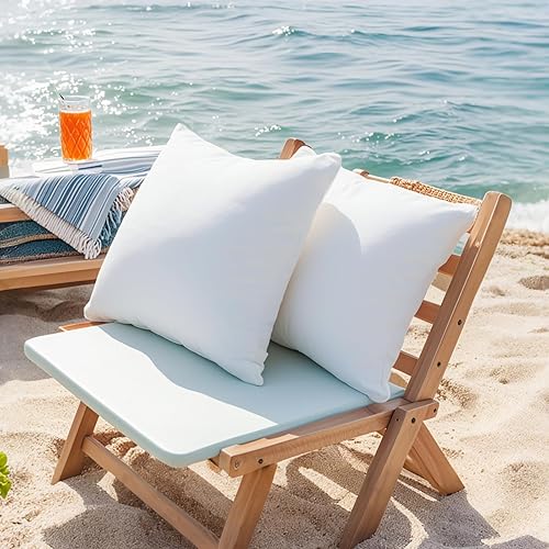 Miniatura 5 de OTOSTAR Inserto de almohada impermeable de alta calidad, 16 x 16 pulgadas, cojín decorativo para exteriores, suave y esponjoso, relleno de cojín