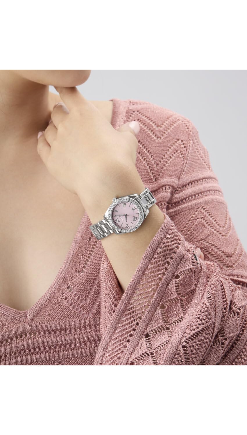 RELOJ GUESS - MINI LUNA Cuarzo / 3 ATM Color esfera: Rosa Tamaño de la caja: 30,00