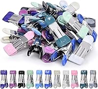 SenseYo 33-Pack Stainless Steel Metal Clothespins, 11 Colors 2.17 Inch Mini Clips for Clothes, Bags, Crafts & Photos