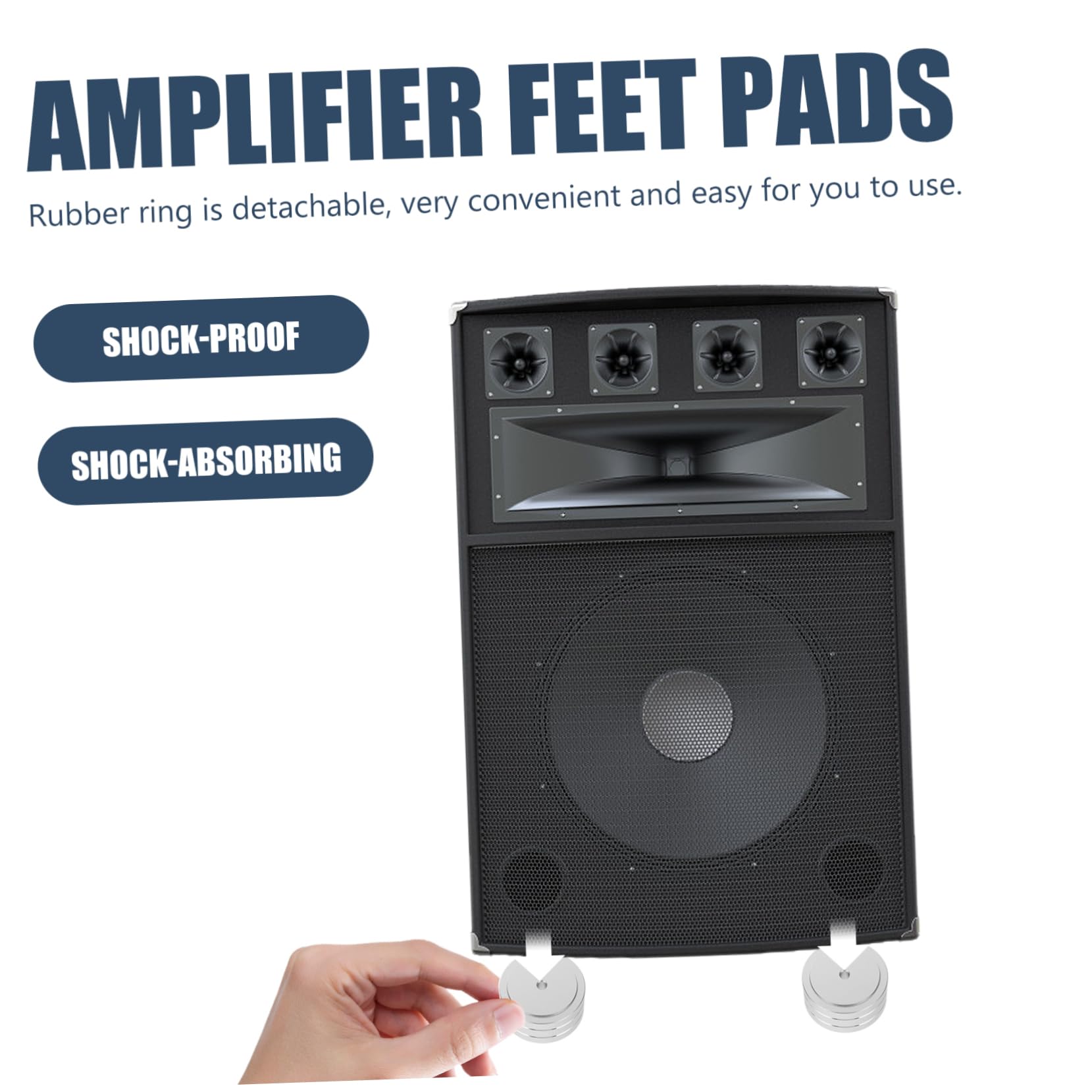 CIYODO Isolation Feet Stereo 2pcs Aluminum Alloy Anti-Vibration Pads for Audio Equipment
