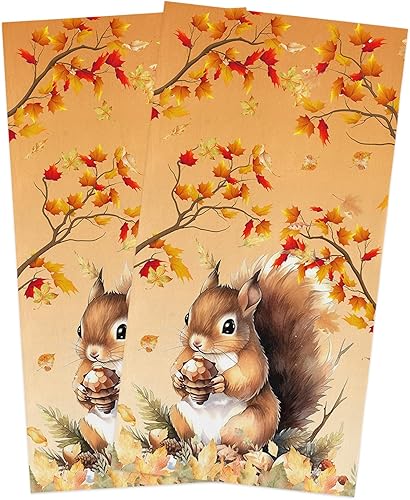 Miniatura 8 de Toallas de cocina de cosecha, decoración de granja de Acción de Gracias con camión, hoja de arce, toalla de cocina de Acción de Gracias, paños