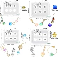 Vista 4 de Beads Resin Molds with Hole for Gemstone Cabochon Jewelry Casting 14-Count