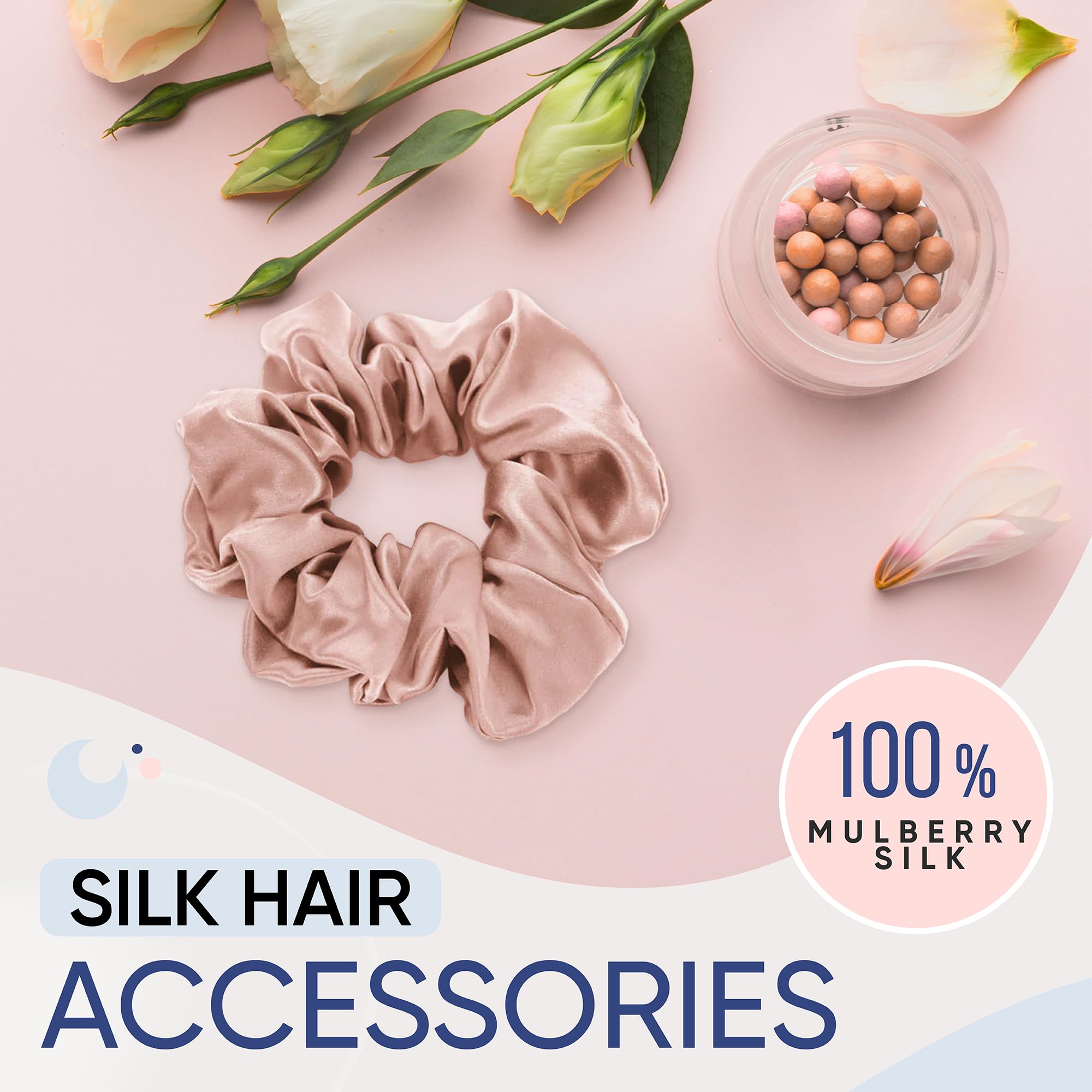 Amazon.com : Blissy Silk Scrunchies (3 Pack) - 100% Pure 