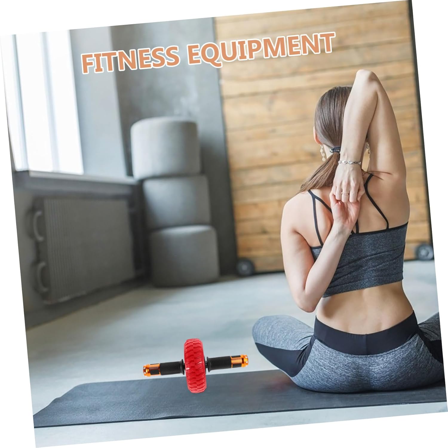 Kisangel Portable Ab Roller Wheel for Core Workouts Ergonomic Design with Spring Resistance for Abdominal Exercise Home and Gym Use Strengthen Core Muscles and Burn Belly Fat