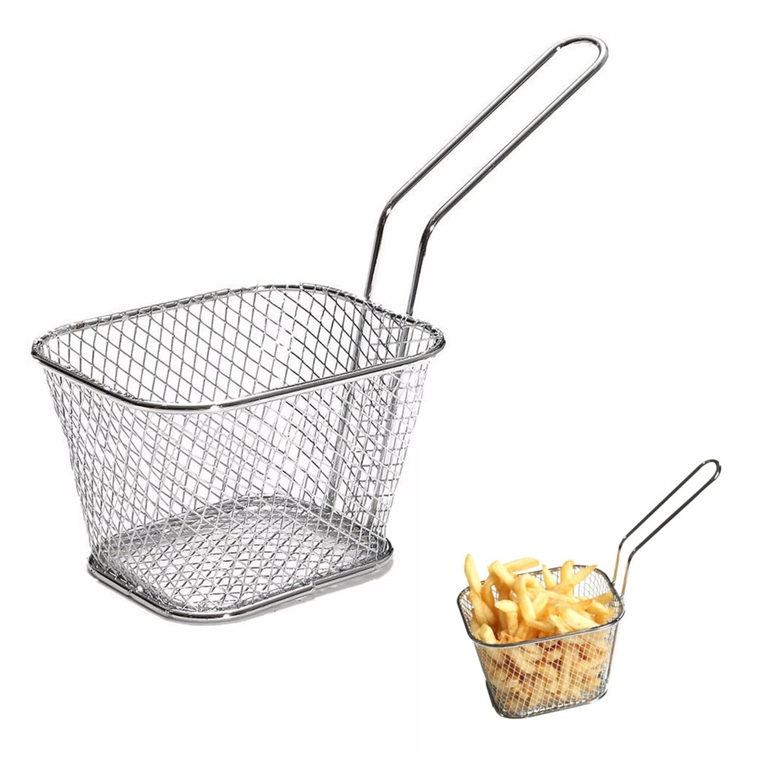 Mini cestino per friggere – Cestino quadrato per patatine, snack e cibi fritti – 1 utensile da cucina per risultati perfettamente croccanti