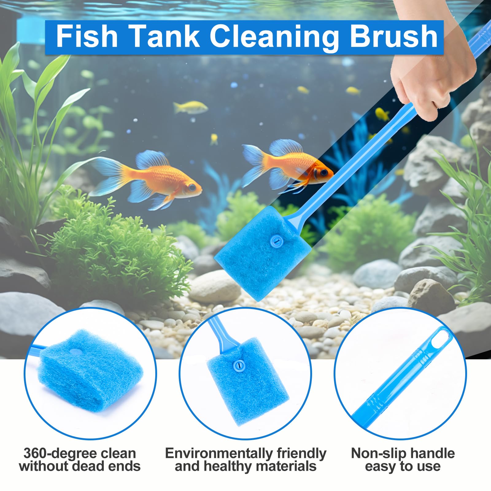 Lanswood Fish Tank Cleaning Kit Set of 4 Pieces - Image 4