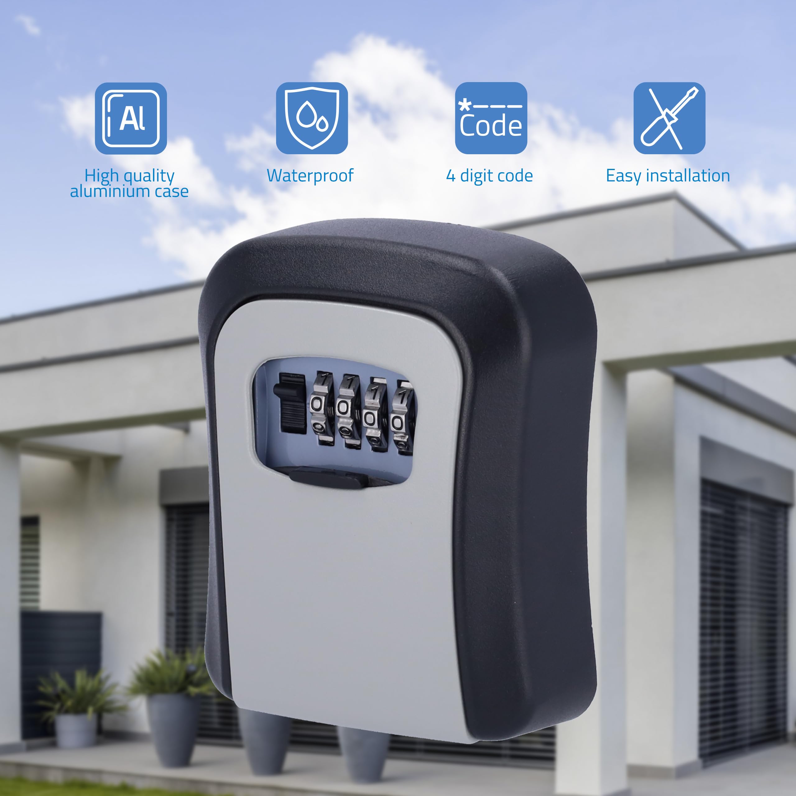 Cassetta Di Sicurezza Per Chiavi NIVIAN - Scatola Con Codice PIN 4 Cifre, Resistente A Furti E Intemperie - Foto 9