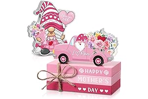 3 Pack Mothers Day Table Decorations Happy Mother's Day Wooden Blocks