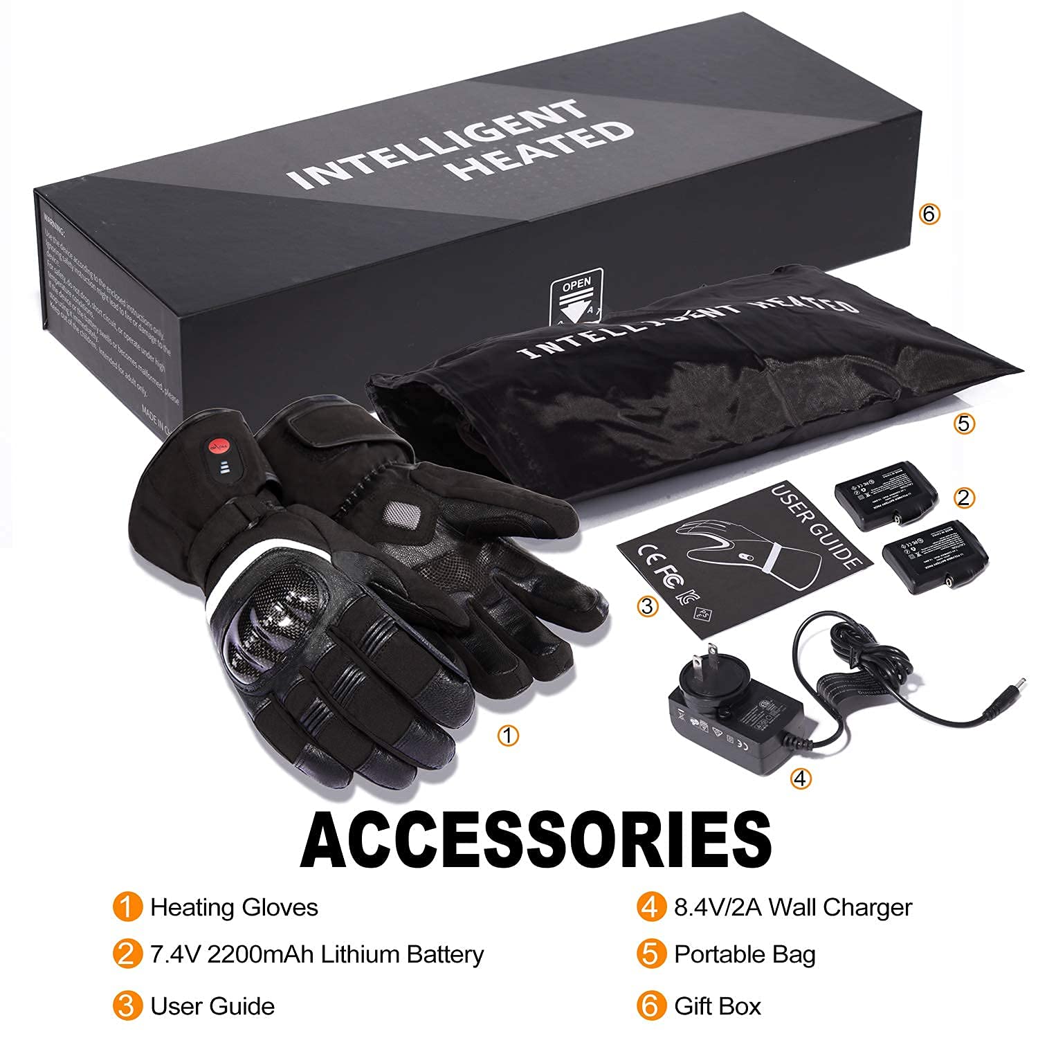 SAVIOR HEAT Gants Chauffants avec Batterie Rechargeable pour Hommes Femmes,Gants Chauffants pour Le Moto Ski Cyclisme Randonnée L'alpinisme