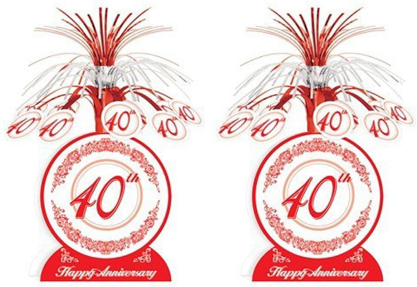 40th Anniversary Centerpiece Party Accessory (1 count) (1/Pkg)