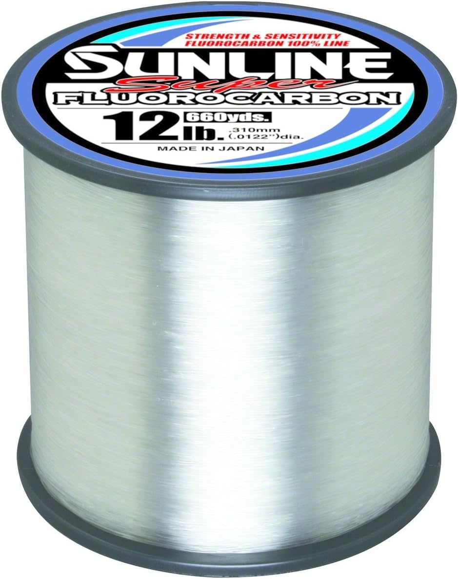 SunlineSuper Fluorocarbon Fishing Line, Clear, 12 Pounds, 660 Yards