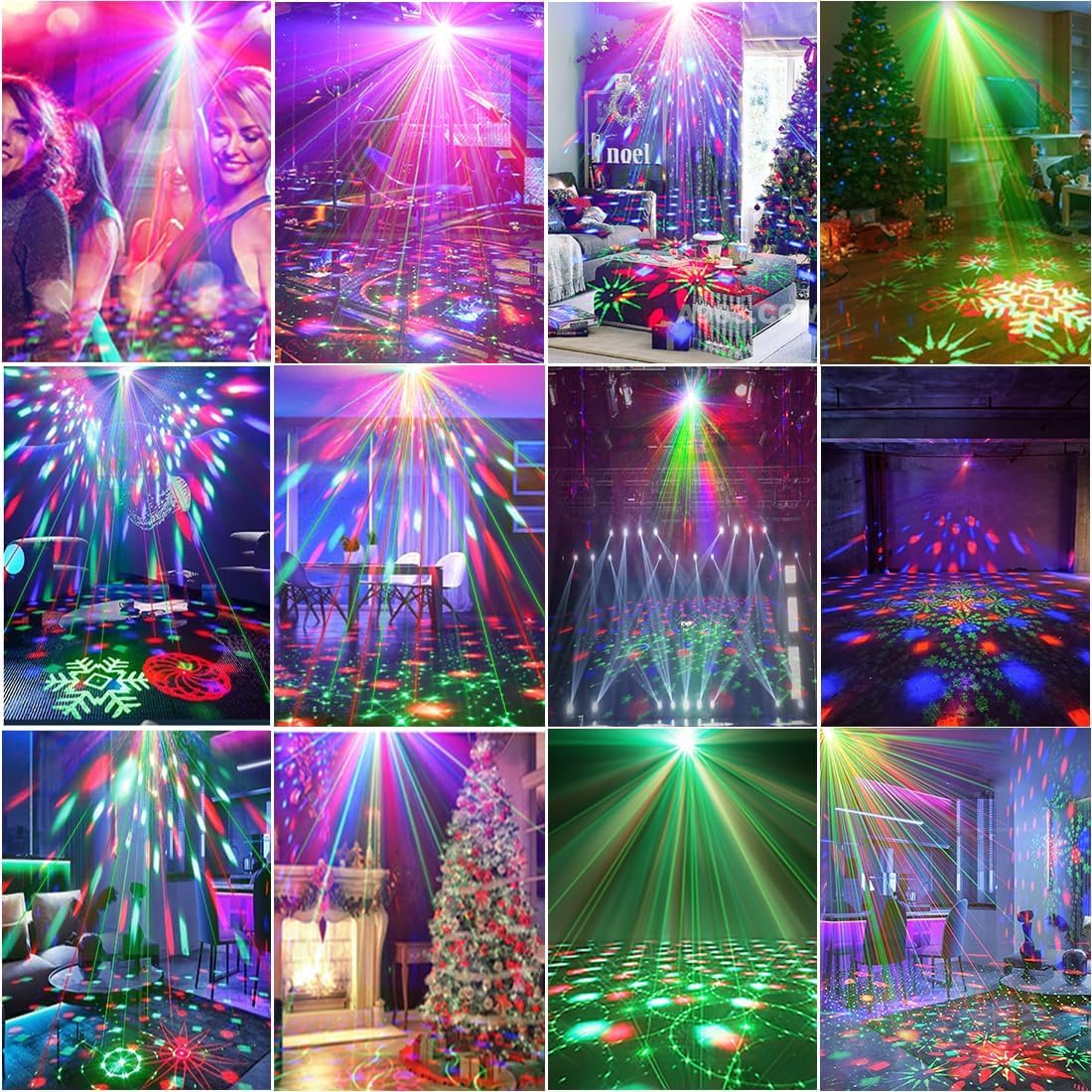 Party Light Magic Ball - Luce LED per discoteca laser, luce DJ con motivi multicolori e telecomando, adatta per compleanni, matrimoni e decorazioni per la casa