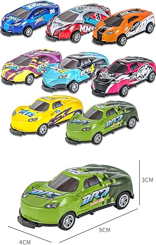 Miniatura 5 de 8 autos de juguete de carreras de tracción hacia atrás, autos de metal para saltar a troquel para niños de 3 a 6 años, no necesitan baterías, auto