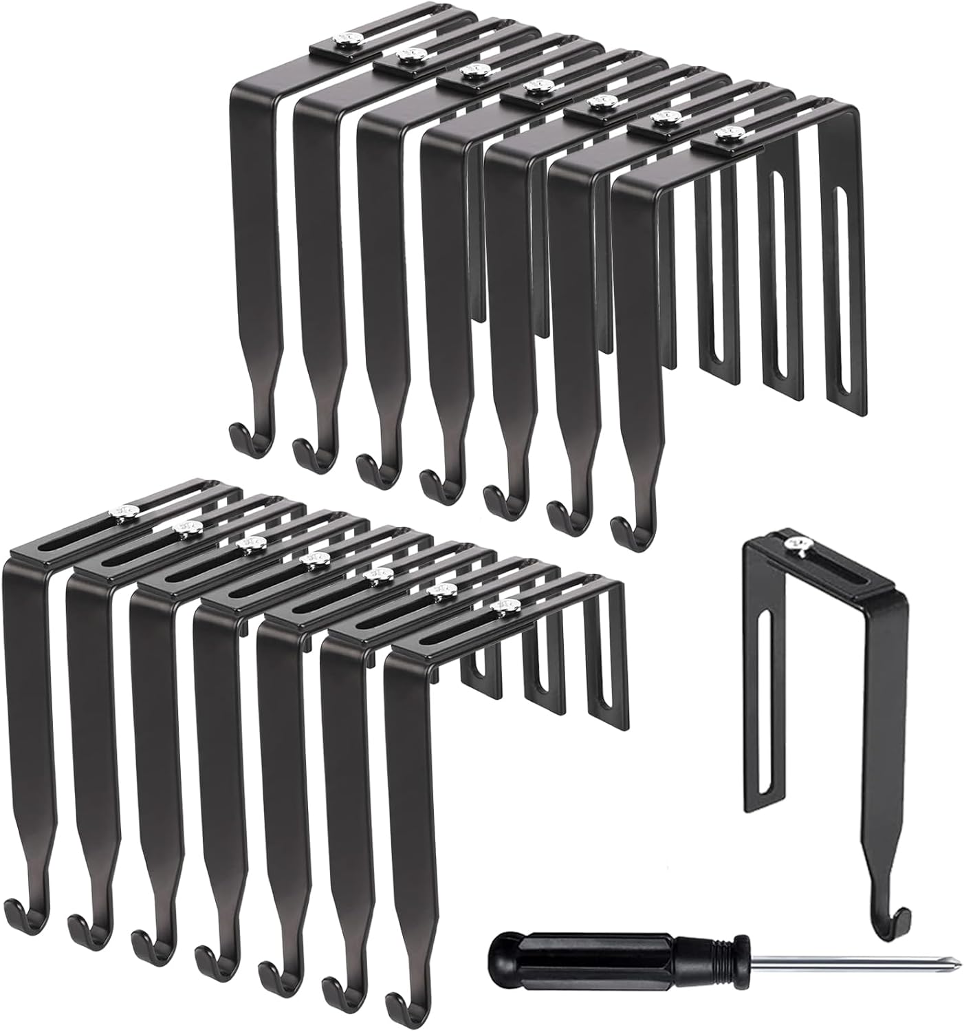 NEETUE 15 Pcs Adjustable Cubicle Wall Hooks Coat Hanger
