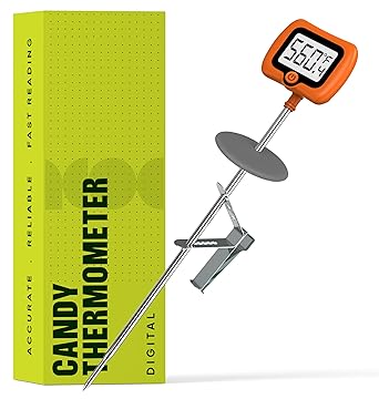 Digital Candy Thermometer with Pot Clip, 10" Long Stainless Steel